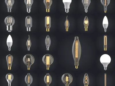 Light bulbs 3D Model Pack