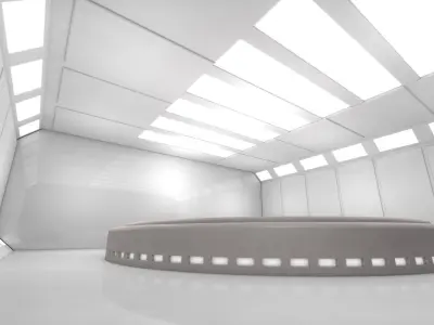 Sci Fi Room Low-poly 3D model 12