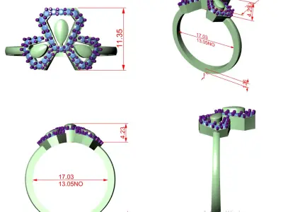 Light Diamond Ring 3D print model