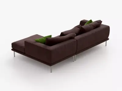 Sofa Linea Brown 3D model