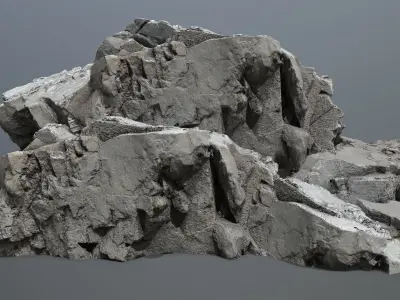 Mountain Low-poly 3D model 4