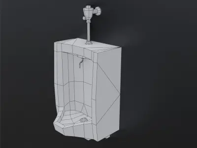 Dirty Urinal Low-poly 3D model