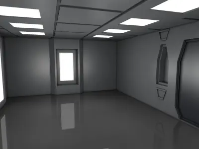 Sci Fi Room 3D model 53