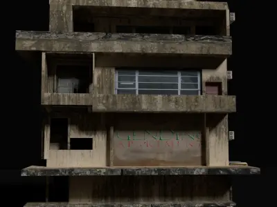 Old Apartement 3d Model Low-poly 3D model