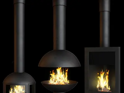 Fireplace set Focus Creation 3 3D model