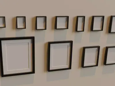 Photo Frame Model collection Low-poly 3D model