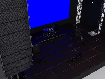 Concert Stage 3D model