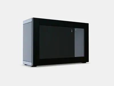 BESTA Shelf unit with glass door 2 Low-poly 3D model