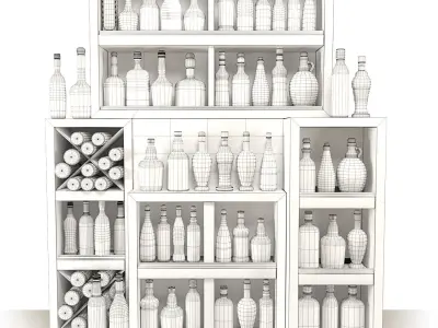 AlcoholStand liquor display cabinet 3D model