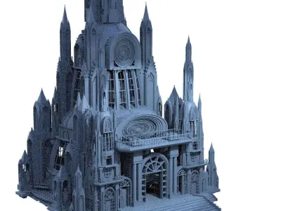 Imperial City Tower Hall cathedral 3D model