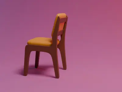 Stylized chair 3D model
