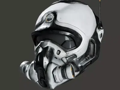 SciFi Helmet ver4 Low-poly 3D model