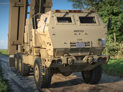  Mobile Air Defense Missile Launcher Vehicle Desert 