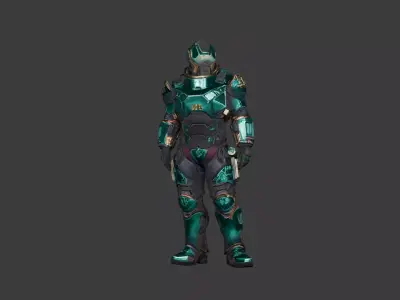 Space Agent  Sci-Fi Character 3D Model  3D model