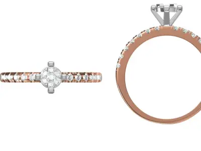 Light Weight Wedding Engagement Women Ring STL JCD Details 3D print model 3