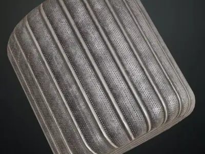 Silver Rust Metal Corrugated Transparent PBR Seamless Texture