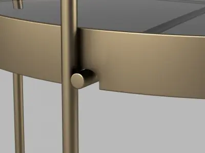 Sidetable round brass side table 3D model