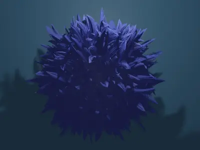 Round feather model 3D print model