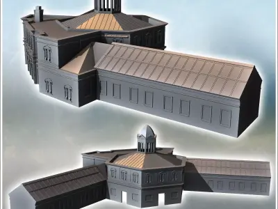 Museum of Modern Art with Bell Tower Arnhem Netherlands - World  3D print model