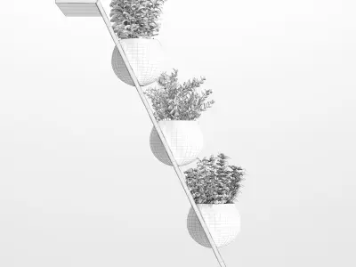 metal plant pot 3D model