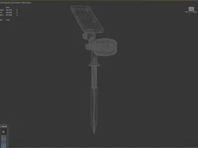 URPOWER Solar Lights Outdoor Low-poly 3D model