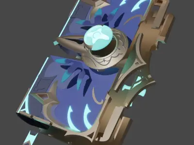 Wine and Song - Mona Book - Catalyst Weapon - Genshin Impact 3D print model