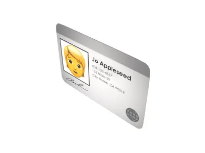 Identification Card Emoji v1 001 Low-poly 3D model