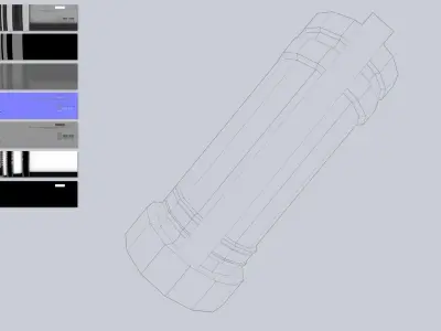Scifi Powercell Low-poly 3D model