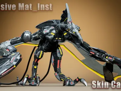 Sci-Fi Pterodactyl  Low-poly 3D model