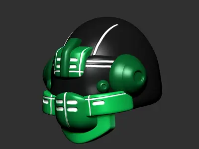 helmet high poly sculpt 3d printable ver 7 3D model 3D model 110