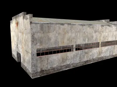 hangar Low-poly 3D model