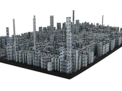  City of Beijing Low-poly 3D model