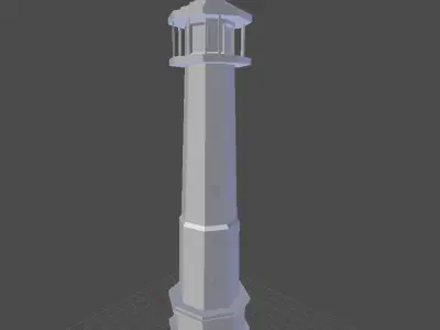 LightHouse Low-poly 3D model