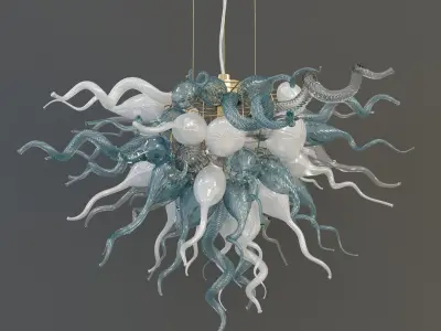 viz glass lulu chandelier 3D model