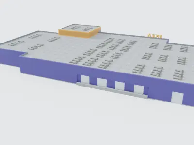 Ikea Store Building Low-poly 3D model
