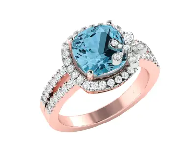 Women Ring  Render 3dm STL OBJ FBX Details 3D print model 59