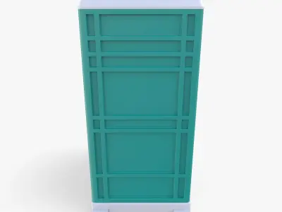 Portable toilet v2 3D model
