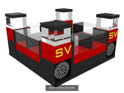 Booth Exhibition Stand G14 3D Model Pack