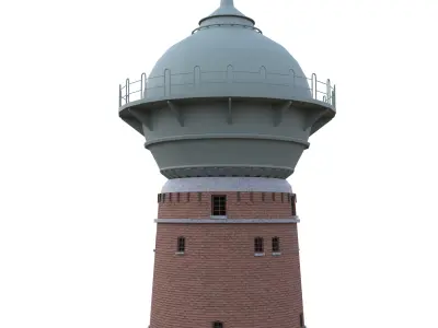 Water Tower Low-poly 3D model