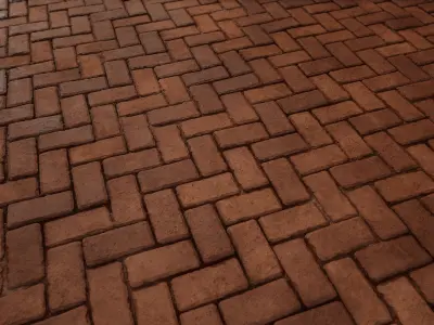 Herringbone Pavement Material Texture