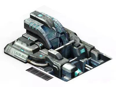 Spaceship - Ground Small Objects 05 3D model