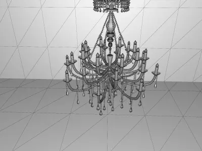 Led Ceiling Crystal Large Modern Chandelier  3D model