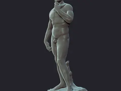 David Statue by Michelangelo Zbrush 3D Model 3D model