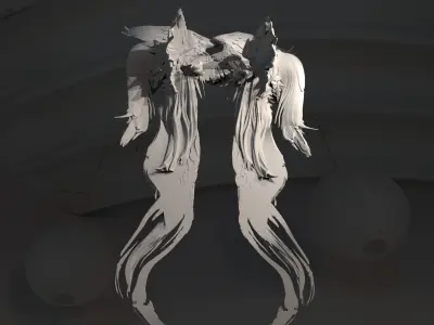 Angel wall arch Embrace 3D model