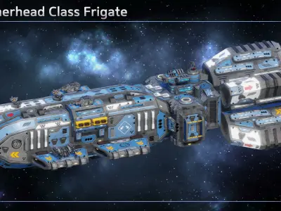 Spaceship Frigate Collection I 3D Model Pack