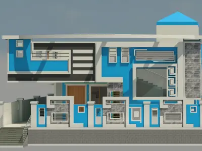Exterior  architecture appartment 3D print model