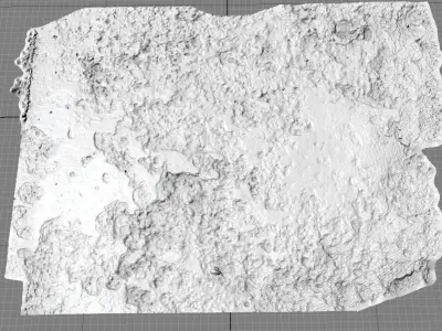 Scanned concrete 02 Low-poly 3D model