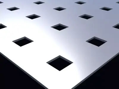 Perforated panel with 9 percent opening 25O111 3D model