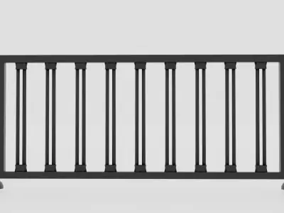 Classic Iron Fence Set 3D model
