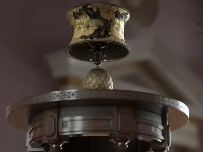 Lampshade-GL01-Golden Low-poly 3D model